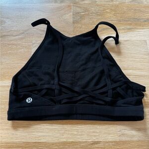 Lululemon strappy back high neck sports bra size 6